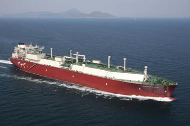 Maran Gas’s latest delivery, ‘Woodside Rogers’ is to be joined by four more tri-fuel LNG carriers, all using GE electric propulsion