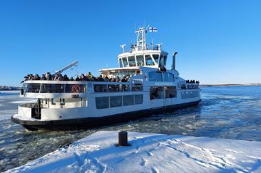 The photo shows the Suomenlinna II on the water