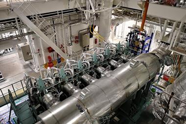 The interior of the engineroom of Marinvest's methanol-fuelled tanker, Mari Couva (credit: Marinvest)