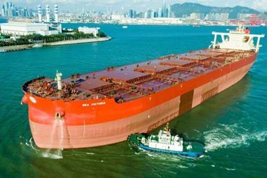 The Vale-chartered 324,300dwt Sea Victoria is the first VLOC to be equipped with air lubrication equipment.