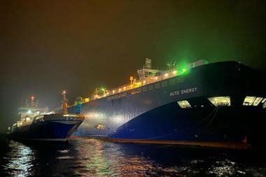 UECC's Auto Energy and LNG bunker vessel Coralius in December 2020 (Photo: UECC)