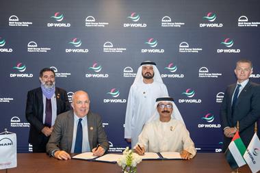 Sultan Ahmed bin Sulayem – Group Chairman & CEO, DP World, with Wayne Jones OBE – Chief Sales Officer, MAN Energy Solutions.