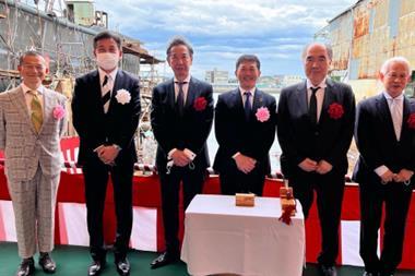 Tokyo Kisen and e5 Lab attended a ceremony to mark the launch of the electric tugboat Taiga.