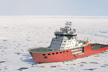 Aker ARC 130A icebreakers will soon be helping out round Novy Port. Image: Aker Arctic