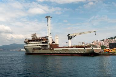 A bound4blue eSAIL installed on the multipurpose vessel, 'Na Hiro E Pae'