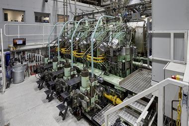 red_Two-Stroke Ammonia test engine