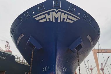 The ‘Hyundai Ambition’, one of Danaos’ containerships to benefit from Nippon Paint Marine’s antifouling system Photo: Nippon Paint Marine