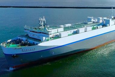 Autonomous ship at sea