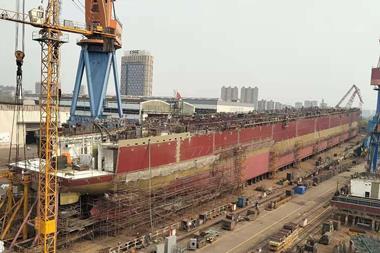 The 26,000dwt SUL (Self Un Loader) Bulker is under construction at CSSC Chengxi Shipyard. (credit: CSL Group)