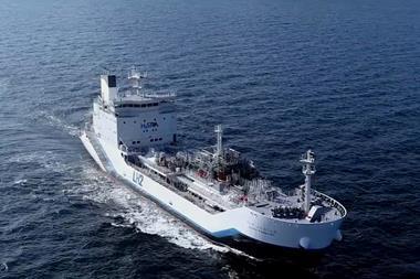 KHI gained expertise in the requirements of liquefied hydrogen during the construction of the world's first liquefied hydrogen carrier, Suiso Frontier (credit: KHI)