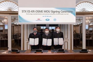 The Korea Register (KR) will collaborate with STX Energy Solutions and Daewoo Shipbuilding & Marine Engineering on the standardisation and commercialisation of SOFC technology for maritime applications.