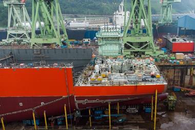 Exmar Engine Delivery aerial shot