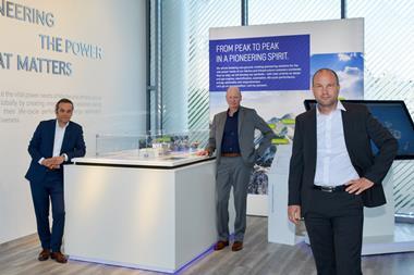 Dr Peter Riegger (right) heads Rolls-Royce Power System's new Power Lab innovation unit, with Dr Daniel Chatterjee and Dr Arne Schneemann. (credit: Rolls-Royce Power Systems)