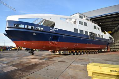 The new fully electric ‘Sandøy’ is equipped with Schottel RudderPropellers Photo: Schottel