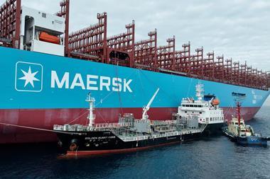 Ane Maersk methanol bunkering at Ulsan Port