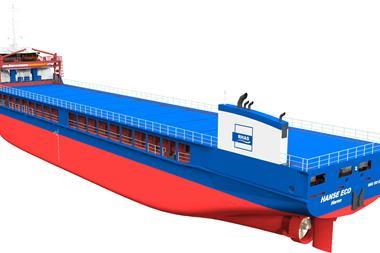 The Hanse Eco shortsea vessel concept will be realised through construction in China (image courtesy of Rhenus).