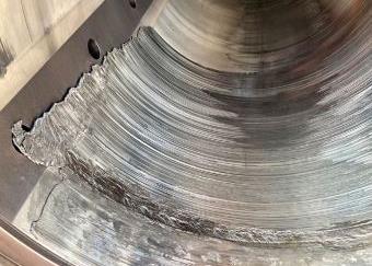 Aft bearing wiping damage