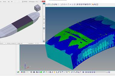 An example of the visualisation of prescriptive rule calculation results on NAPA Designer