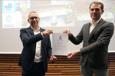 Bureau Veritas has delivered an AiP to InfraCore Company for its design, modelling, production and testing of a full glass fibre-reinforced polymer rudder flap for an 18,500 TEU container ship.