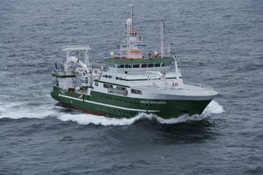 Irish research ship Celtic Explorer. The same designer, Skipsteknisk, has been retained for the newbuild project (credit: Marine Institute).