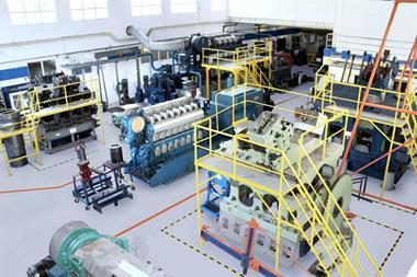 The image shows Wärtsilä engines