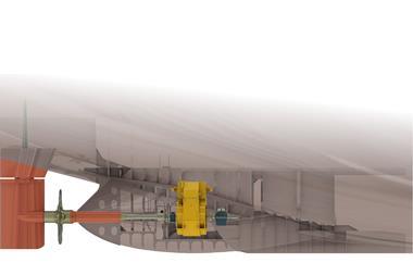 The installation features a full variable speed diesel electric package propelled by two fully-feathering controllable-pitch propellers (credit: Berg Propulsion)