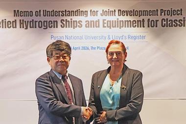 Dr Jae-Myung Lee, Director of the PNU Hydrogen Ship Technology Center (left), and Claudene Sharp Patel, Global Technical Director, LR