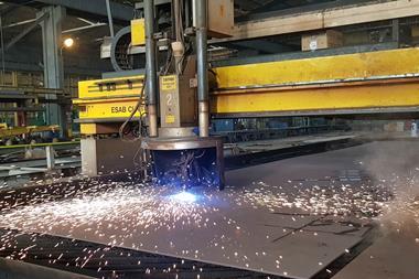 The first steel has been cut for Nexans' cable laying vessel 'Aurora' Photo: Nexan