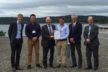 Left to right: Pål Spilleth (DNV GL), Marius Øverland (Vard), Johan P. Tutturen (DNV GL), Andreas Buskop (Vard), Roald Vårheim and Magnus Lindgren (both DNV GL)