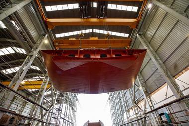 Another research ship reference for Vigo: keel-laying for the Odon de Buen.