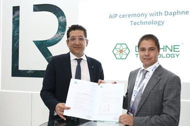 Daphne Technology's SlipPure™ emissions abatement solution received AiPs from LR (pictured) and DNV at Posidonia 2022.