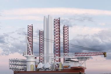 Latest addition to a highly-customisable series of jack-up WTIVs, the Atlas A-class. (credit Knud E.Hansen).