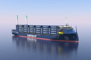 Rendering of a Samskip seashuttle