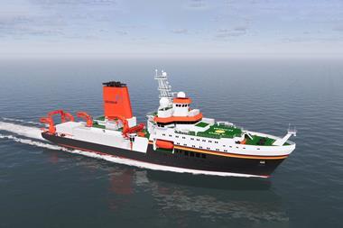 A rendering of Germany's planned new research ship Meteor IV.