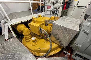 The 90-ton bollard pull tug Seabulk Spartan features Berg MTA 628 azimuthing thrusters as well as Berg VS3 variable frequency drives with motors.