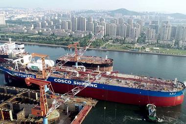 CSSC’s first dual-fuel VLCC for COSCO Shipping entered sea trials in September.