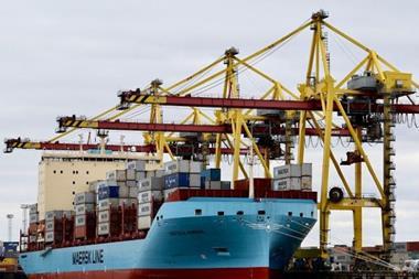 The 2,100 teu newbuilding will join 3,596 teu Vistula Maersk (pictured) in service in Maersk-owned Sealand Europe’s feeder connection between Northern Europe and Gulf of Bothnia ports.