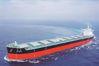 The dual-fuel newbuildings will have similar dimensions to U-Ming's existing Capesizes, such as Cape Galaxy (pictured). (Copyright: U-Ming Marine Transportation)