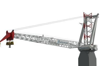 Huisman has been awarded a contract for two 2,000t+ capacity leg encircling cranes for a pair of wind turbine installation vessel newbuildings.