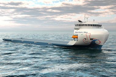 Clean lines of the deckcarrier newbuild to be deployed by United Wind Logistics. (Image courtesy of HeavyLift@Sea).