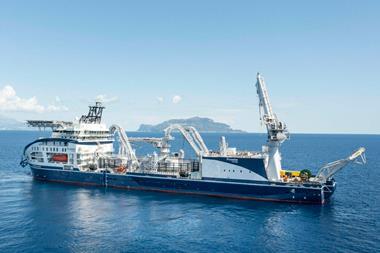 The Leonardo da Vinci has been installing an electricity interconnector linking Campania in mainland Italy, Sicily and Sardinia, named the Tyrrhenian Link.