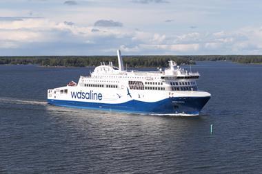 Wasaline ferry at sea