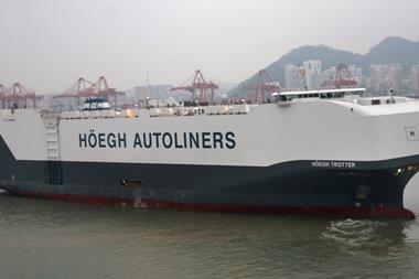 Höegh Autoliners has begun to offer customers the possibility of transporting cargo out of Europe while running on 100% advanced biofuels.