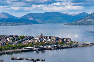 Aerial view of Gourock Ferry Terminal Photo: CMAL
