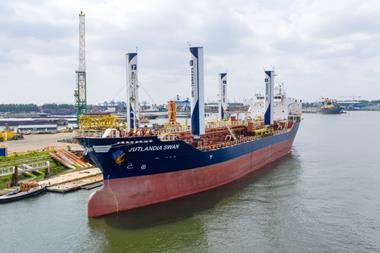 Econowind Jutlandia Swan 3 at dock