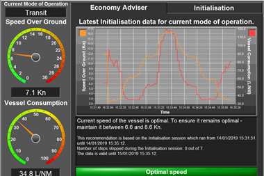 Royston’s enginei EFMS system compares individual engine fuel consumption against operational mode and sea state data.