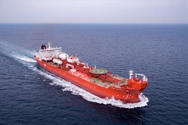 State-of-the-art in offshore tanker technology, the Korean-built Frida Knutsen.
