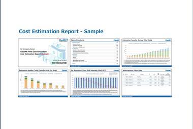 Page from a Cost Estimation Report from ClassNK's emissions tool