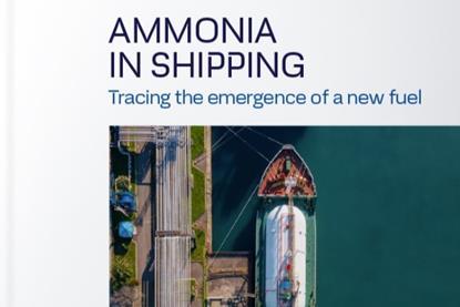 The front cover of the DNV study, 'Ammonia in Shipping: Tracing the Emergence of a New Fuel'
