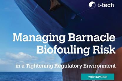 Cover of I-tech whitepaper 'Managing Barnacle Biofouling Risk'
